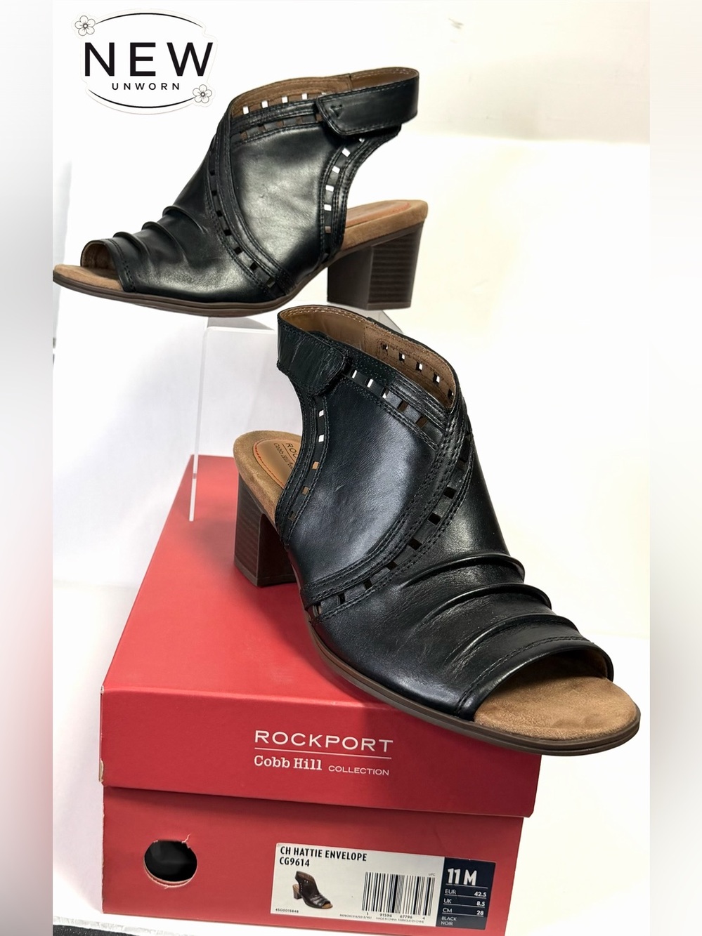 NEW ROCKPORT Cobb Hill HATTIE ENVELOPE Black Size 11M in Original Box